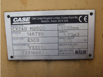 NEU: Schaufel für Baumaschine Case CX240 -: das Bild 3