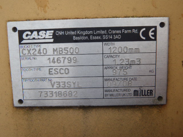 NEU: Schaufel für Baumaschine Case CX240 -: das Bild 3