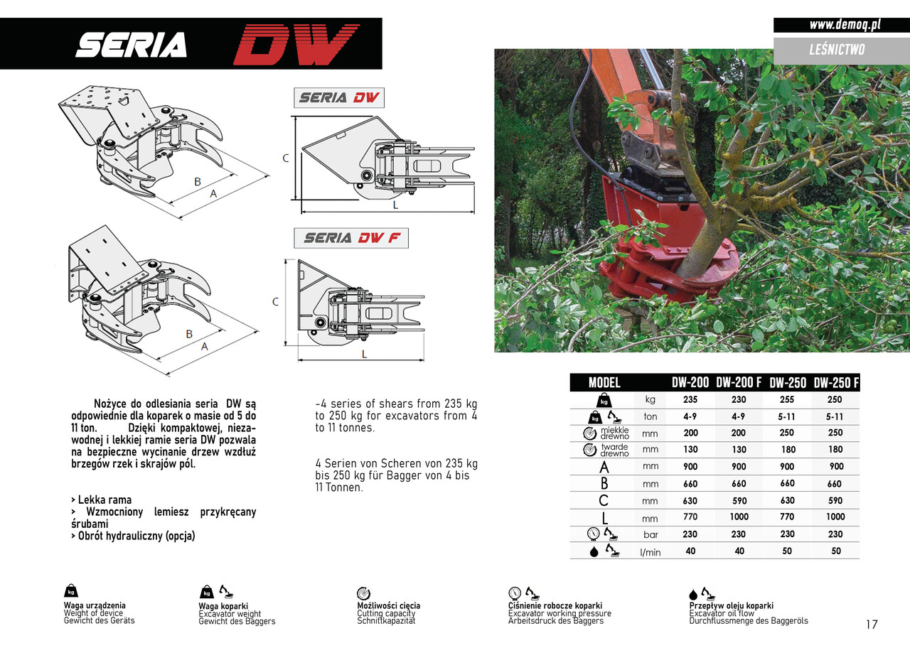 NEU: Greifer für Baumaschine DEMOQ DW200 F  De-forestation shear 230 kg: das Bild 3