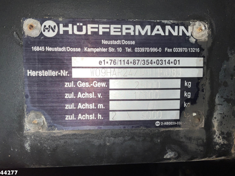 Huffermann 3-assige containeraanhangwagen - Leasing Huffermann 3-assige containeraanhangwagen: das Bild 11
