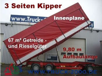 KEMPF 3-Seiten Getreidekipper 67m³   9.80m Aufbaulänge - Koffer Anhänger
