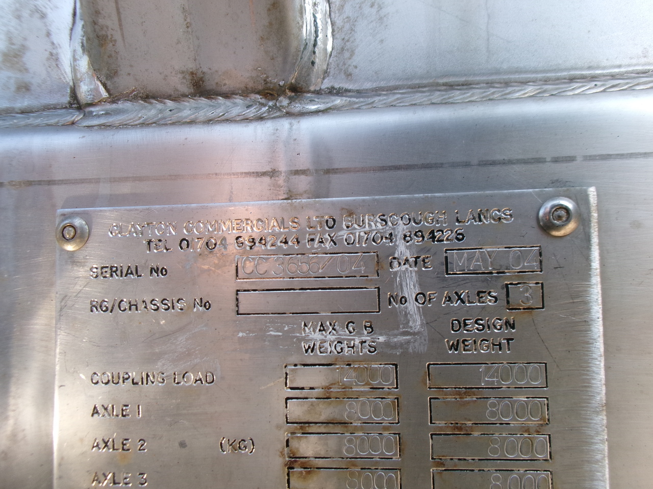 Tankauflieger Für die Beförderung von Bitumen Clayton Bitumen tank inox 33 m3 / 1 comp + ADR: das Bild 16