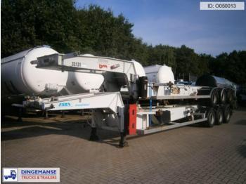 Asca 3-axle tank container trailer 20 ft. ADR/GGVS - Container/ Wechselfahrgestell Auflieger