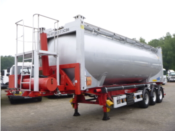 Tankauflieger Für die Beförderung von Lebensmittel Feldbinder Food/powder tank container alu 40 m3 + tipping chassis: das Bild 1