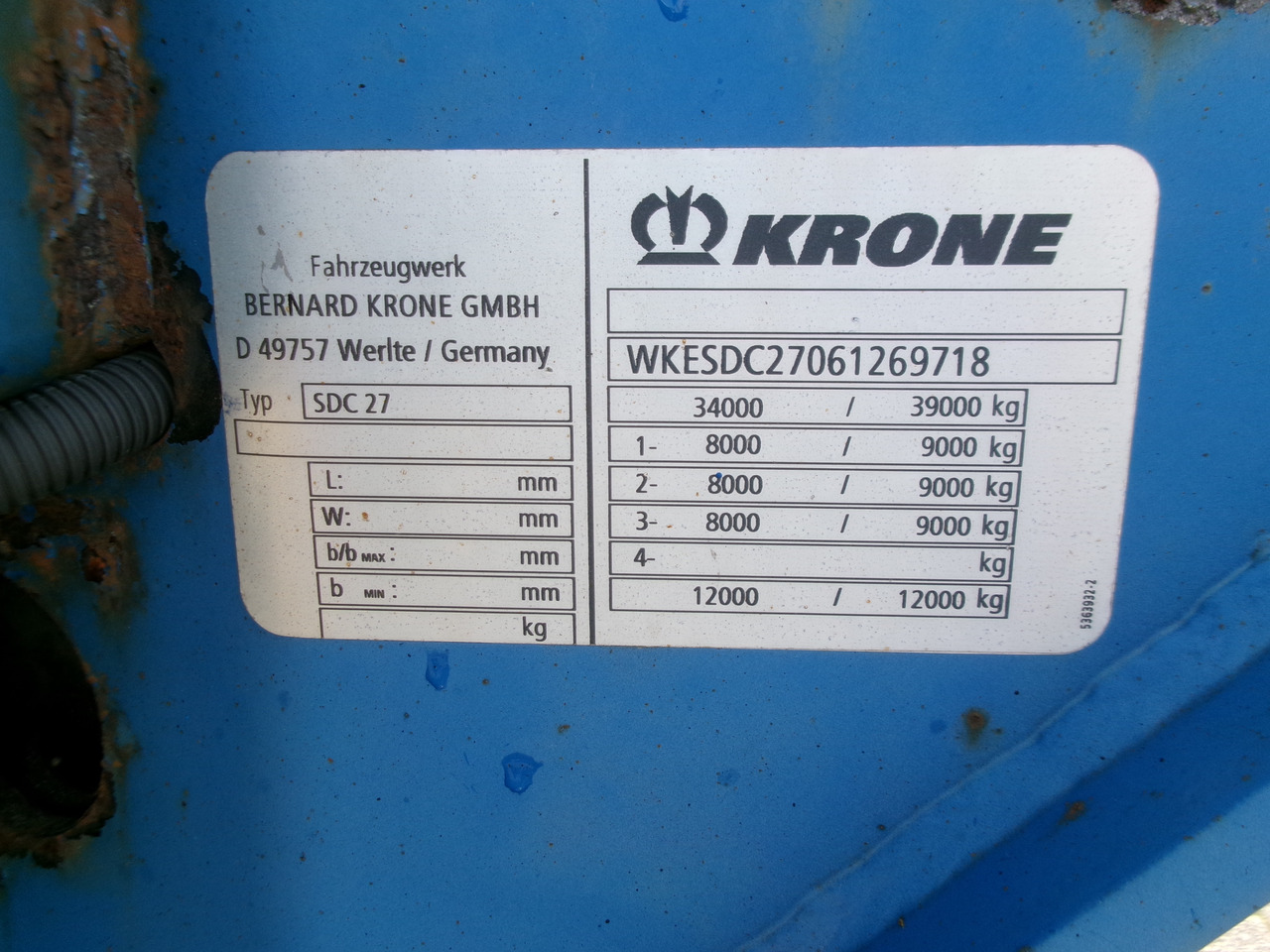 Krone 3-axle container trailer 20-30-40-45 ft SDC27 - Leasing Krone 3-axle container trailer 20-30-40-45 ft SDC27: das Bild 17