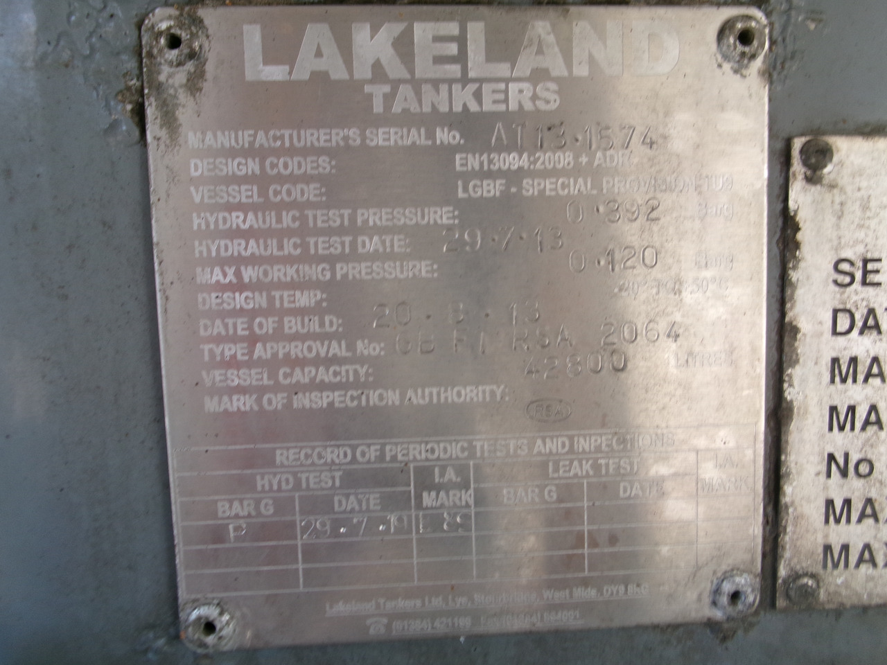 Tankauflieger Für die Beförderung von Kraftstoff Lakeland Tankers Fuel tank alu 42.8 m3 / 6 comp + pump: das Bild 31