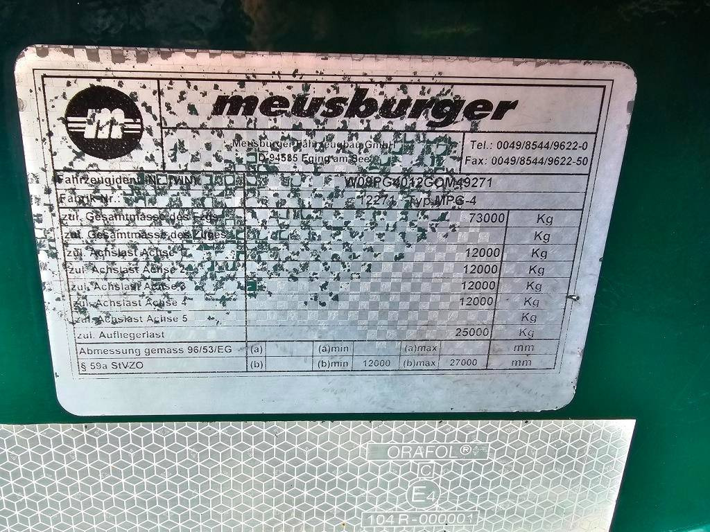 Tieflader Auflieger Meusburger 4-ass. Dubbel 2x uitschuifbare semi dieplader met elektrische huifopb: das Bild 18
