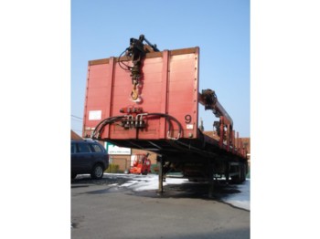 AUGUST SCHMIDT flat bed crane trailer - Pritschenauflieger/ Plattformauflieger