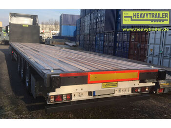 Pritschenauflieger/ Plattformauflieger HeavyTrailer 3-Achs-Plateau Container