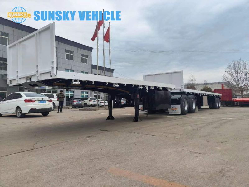 NEU: Pritschenauflieger/ Plattformauflieger Für die Beförderung von Container SUNSKY superlink trailer for sale: das Bild 3