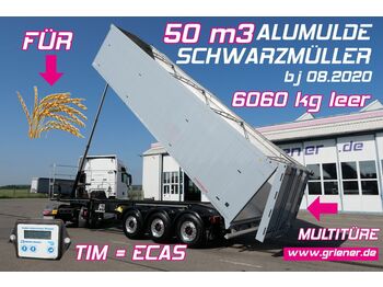 Kipper Auflieger Schwarzmüller ALUMULDE GETREIDE 50m³  LIFT/ALU /6060 kg leer: das Bild 1