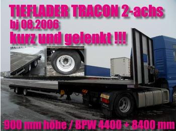  TRACON 2-achs / LENKACHSE / BPW / NL 28690 kg - Tieflader Auflieger