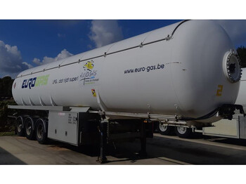 Tankauflieger Van Hool Gas trailer 54280 liters (27.1 ton) 3 assen Gas, LPG, GPL, GAZ, Propane, Butane ID 3.131.  Tankcode P25BN with counter: das Bild 1