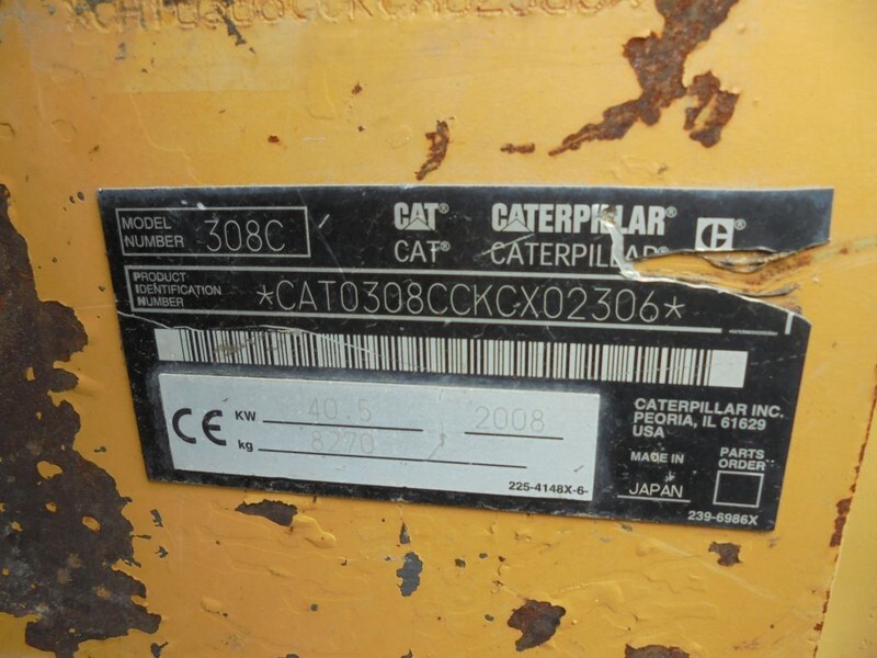 Minibagger Caterpillar 308C CR + 4966 HOURS!!: das Bild 20