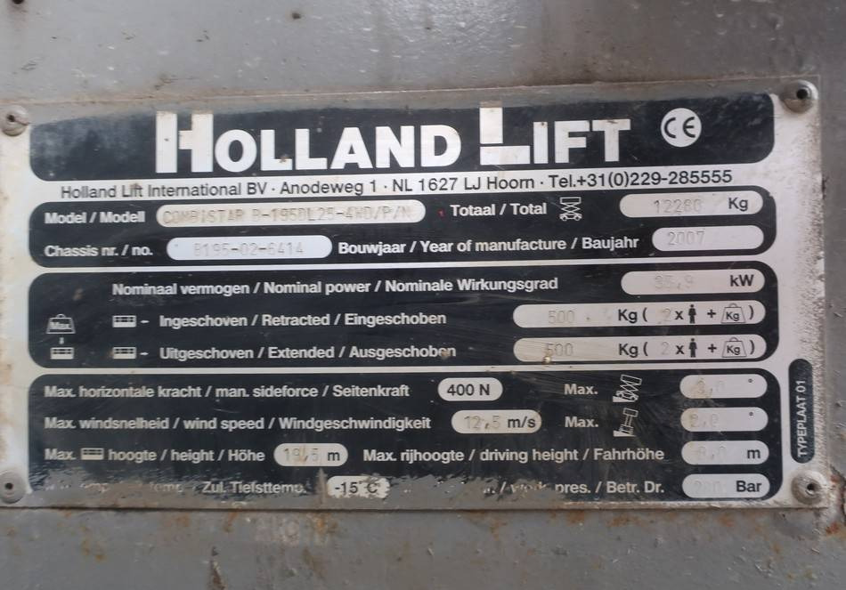 Scherenbühne Holland Lift B-195DL25 4WD Diesel 4x4 Scissor Work Lift 2150cm: das Bild 10