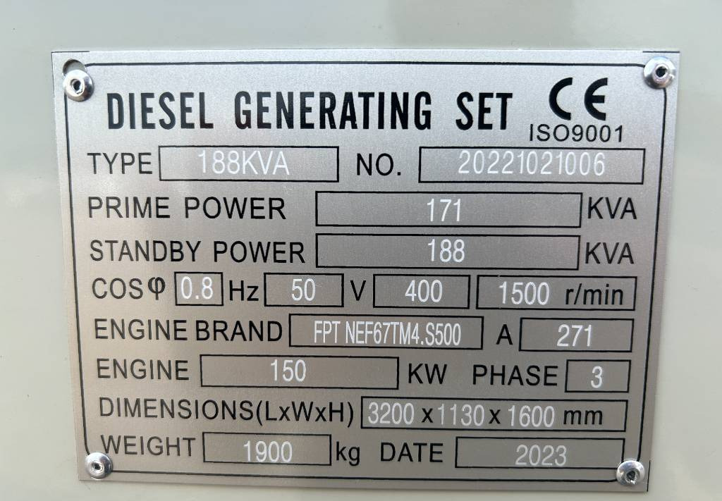 Stromgenerator Iveco NEF67TM4 - 188 kVA Generator - DPX-20508: das Bild 4