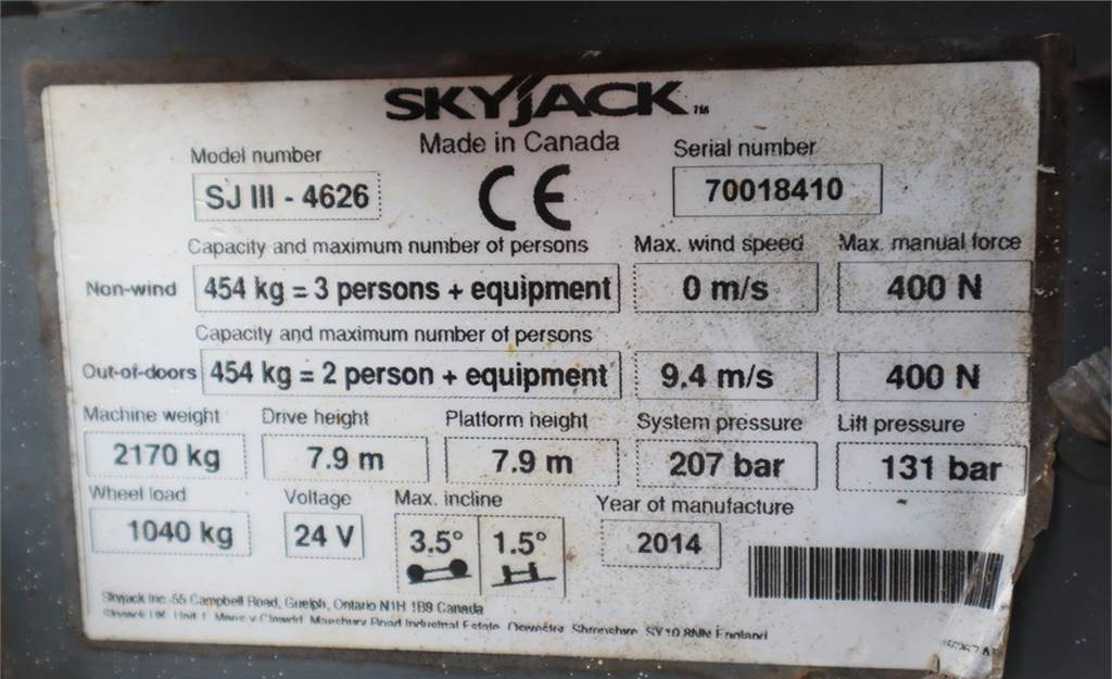 Scherenbühne SkyJack SJ4626 Electric, 10m Working Height, 454kg Capacit: das Bild 12
