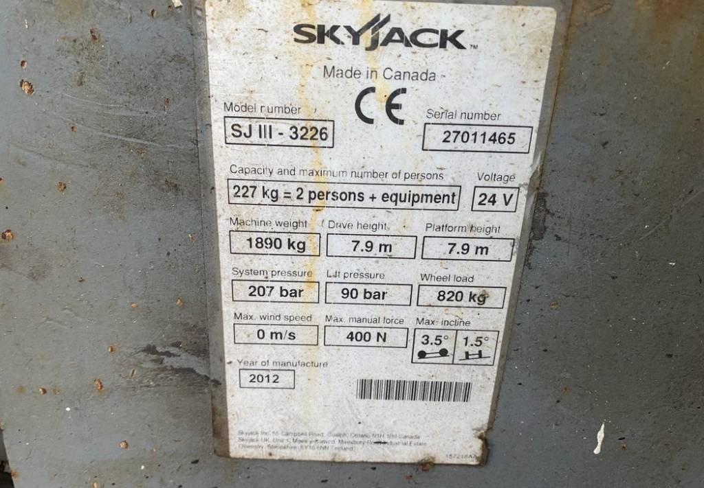 Scherenbühne SkyJack SJIII-3226 Electric 3226 Scissor Work Lift 990cm: das Bild 10