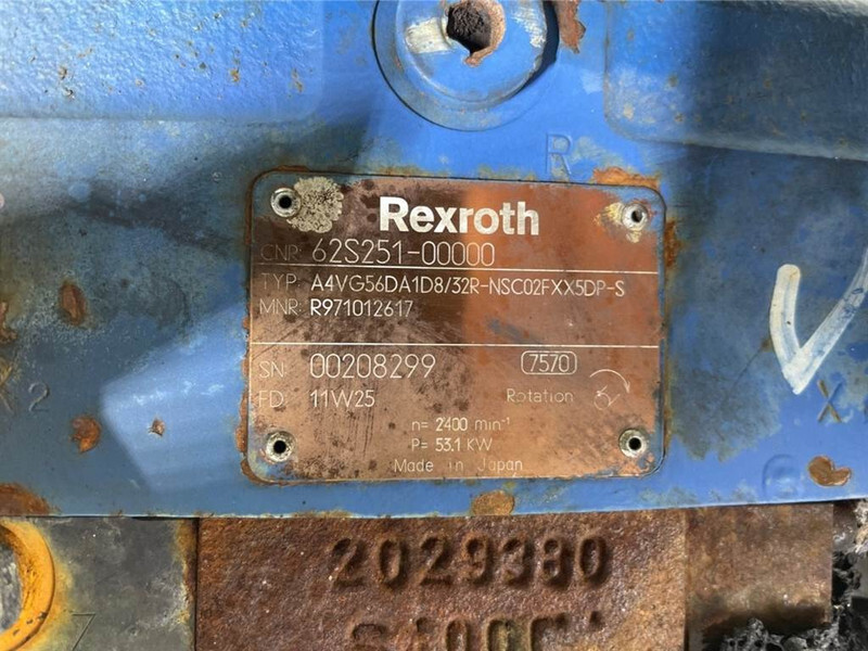 Hydraulik für Baumaschine Hitachi ZW95LSD-Rexroth A4VG56DA1D8/32R-Drive pump/Rijpomp: das Bild 7