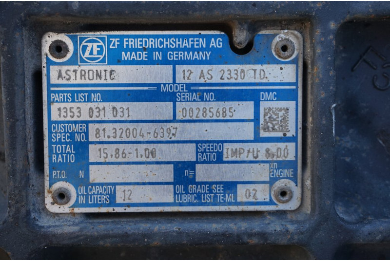 Getriebe für LKW ZF 12AS2330DD TGX: das Bild 5