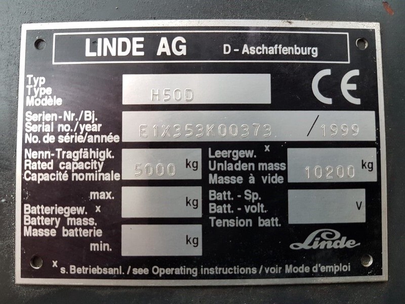 Dieselstapler Linde H50D 5 ton Diesel Duplex Sideshift Positioner Heftruck: das Bild 5