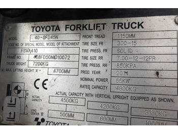 Dieselstapler Toyota 40-8FD45N: das Bild 3