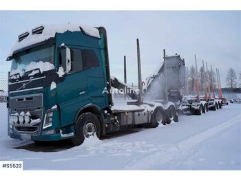 Holztransporter VOLVO FH16 Timber truck with 5-axled MVB trailer