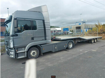 Autotransporter lkw MAN TGL 8.250 With Tijhof Trailer.