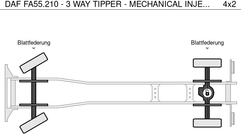 Kipper DAF FA55.210 - 3 WAY TIPPER - MECHANICAL INJECTION: das Bild 14