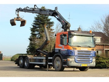 Abrollkipper Scania P 380 B 6X2 !!KRAAN/HAAK!! EURO5!!WEEGSYSTEEM!!: das Bild 1