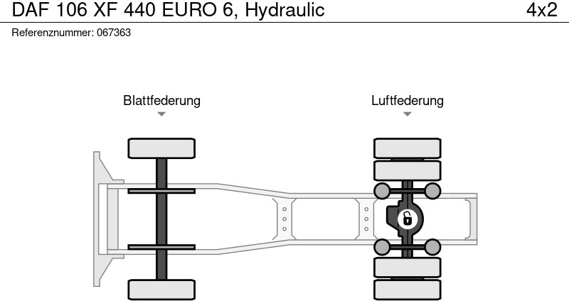 Sattelzugmaschine DAF 106 XF 440 EURO 6, Hydraulic: das Bild 11