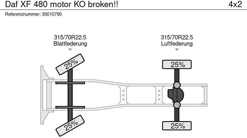 Sattelzugmaschine DAF XF 480 motor KO broken!!: das Bild 12