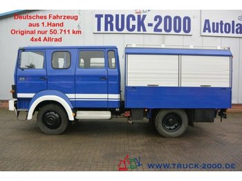 Koffer Transporter, Transporter mit Doppelkabine Magirus Deutz 90-16 Turbo 4x4 Ideal Expedition-Wohnmobil 1.Hd: das Bild 1
