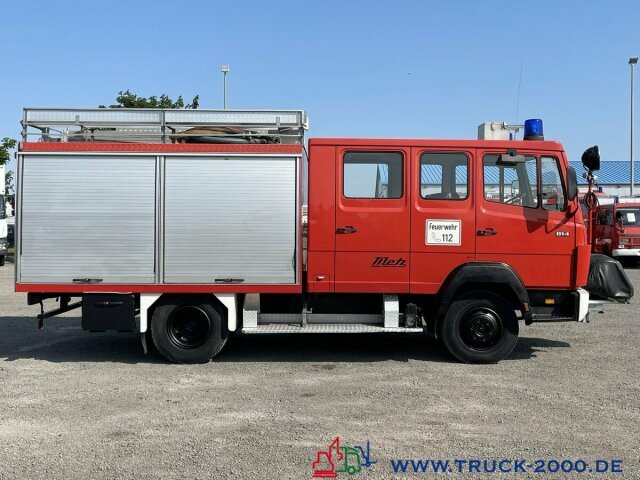 Koffer Transporter, Transporter mit Doppelkabine Mercedes-Benz 814 D Metz Feuerwehr Löschfahrzeug 32TKM 9Sitzer: das Bild 12