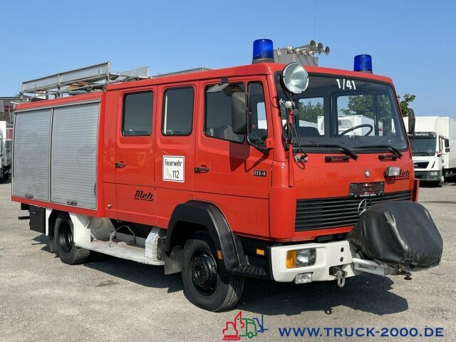 Koffer Transporter, Transporter mit Doppelkabine Mercedes-Benz 814 D Metz Feuerwehr Löschfahrzeug 32TKM 9Sitzer: das Bild 11