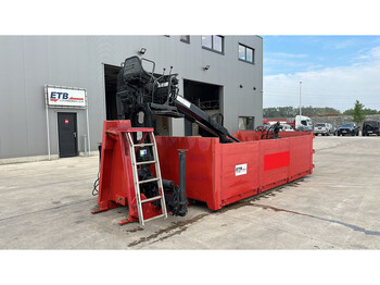 Onbekend CONTAINER WITH CRANE (HIAB CRANE 102 / KNIJPER/ GOOD WORKING CONDITION) - Abrollcontainer