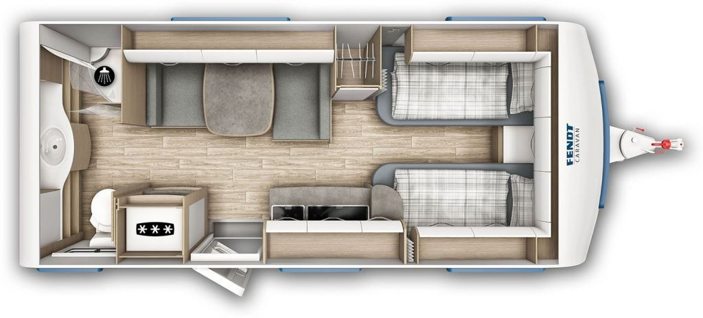 NEU: Wohnwagen Fendt Bianco Activ 515 SGD Modell 2024 neuer Grundriss: das Bild 2
