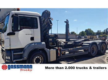 Abrollkipper, Autokran MAN TGS 26.440 BB/6x4 Hiab Kran 166 BS-2-Hiduo,: das Bild 2