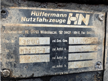 Anhänger HTM 13-T HTM 13-T Anhänger für Abetzcontainer: das Bild 2