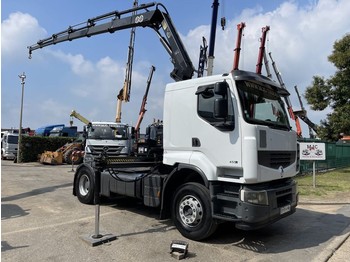 Sattelzugmaschine Renault Lander 450 + KRAN HIAB 144-5 + RADIO - MANUAL ZF - RETARDER - VERY NICE CONDITION: das Bild 1