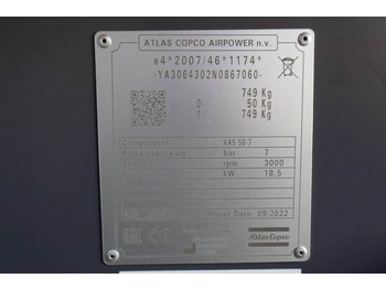 Luftkompressor Atlas Copco XAS 58-7 Valid inspection, *Guarantee! Diesel, Vol: das Bild 4