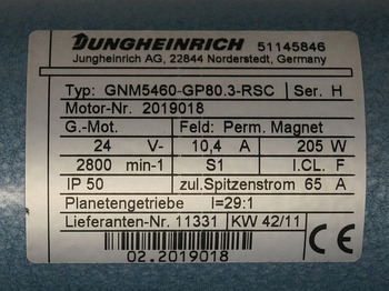 Elektrische Ausrüstung für Flurförderzeug Jungheinrich 51145846 | Steeringmotor 24V type GNM5460 GP80,3 RSC Steering senso: das Bild 3