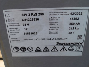 Batterie für Flurförderzeug Jungheinrich unknown | Battery 24 2PZS250 year 2022 weight 212 kg sn. C81323536: das Bild 3