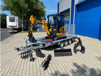 Minibagger, Anhänger Minibagger BK2000KSR + Tieflader + Zubehör *INKL.19% MWST*BERGER KRAUS*YANMAR*SCHWENKARM* VERSTELLFAHRWERK**: das Bild 2