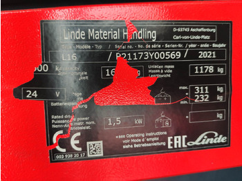 Hochhubwagen Linde L16i-1173: das Bild 5