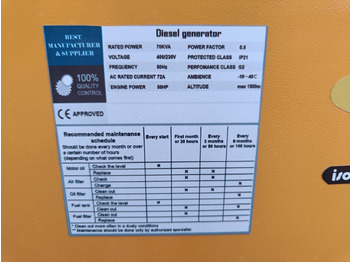 Stromgenerator Stahltech 70kVA Diesel Generator Nieuw: das Bild 3