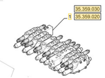 CASE Hydraulik ventil