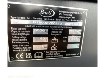 Elektrostapler Chariot élévateur NEUF BAOLI KBE30N 3T ELECTRIQUE: das Bild 3