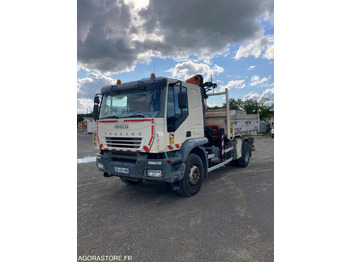 LKW CAMION BENNE 4x2 IVECO TRAKKER 190T44 + GRUE PK15500 - Année 2006 - 391 000 km: das Bild 3