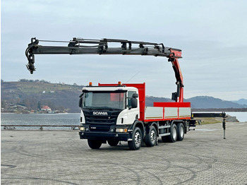 Autokran, Pritsche LKW Scania P 450 * PK 27002 - SH + FUNK * 8x4 * TOPZUSTAND: das Bild 2